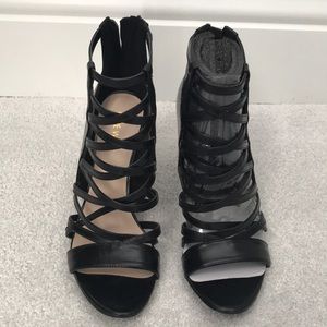Nine West black cage heels. Size 8